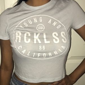 Young and reckless cropped tee